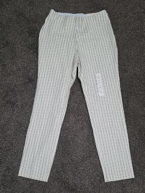 NWT Cream Pinstripe Stretch Pull On Pants Sz. 4